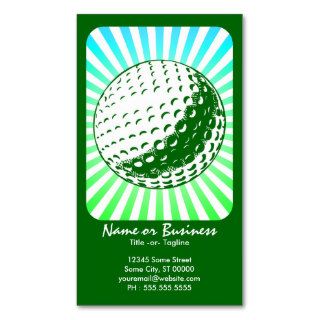 golf  retro rays  business cards