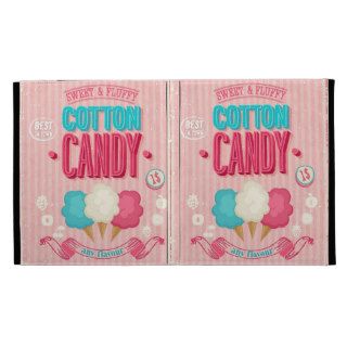 Vintage Cotton Candy Poster iPad Folio Covers