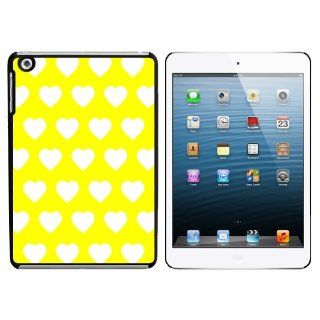 Sweet Heart Pattern Yellow Snap On Hard Protective Case for Apple iPad Mini   Black Electronics