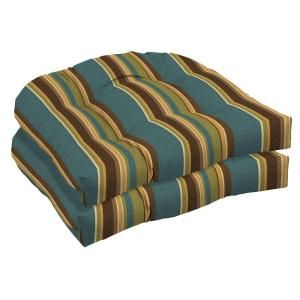 Arden Lakeside Stripe Tufted Outdoor Seat Pad (2 Pack) JA27398X 9D2