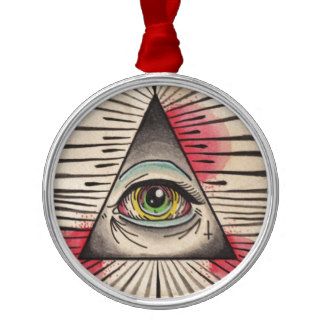 Masonic All Seeing Eye of Horus Providence Christmas Ornament