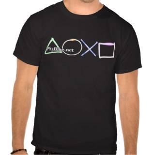 PlayStation Shapes (Both Sides)   PS3Blog.net Tshirt 