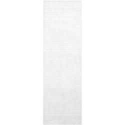 Hand woven Solid White Casual Parroll1007 Rug (2'6 x 8') Surya Runner Rugs