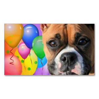 Happy Birthday Boxer business cards