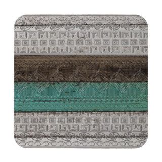 Awesome cool trendy Aztec geometric pattern Beverage Coasters