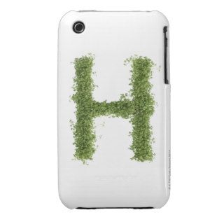 Letter 'H' in cress on white background, iPhone 3 Cases
