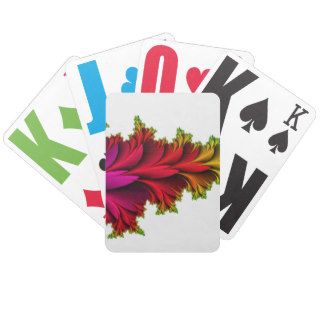 Feathered Rainbow of Fractals Bicycle Poker Deck