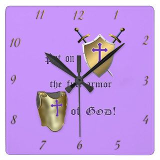 Full Armor Of God Wall Clock