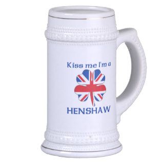 Personalized British Kiss Me I'm Henshaw Coffee Mug