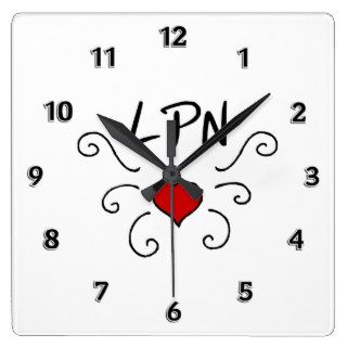 LPN Love Tattoo Wall Clocks