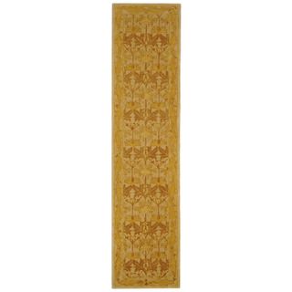 Handmade Nomadic Ivory/ Gold Wool Runner (2'3 x 10') Safavieh Runner Rugs