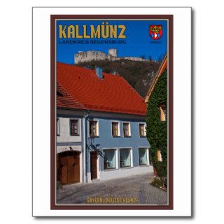 Kallmünz   Castle Ruins Above Postcard