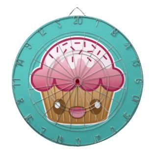 Cute Pink Cupcake Dart Board