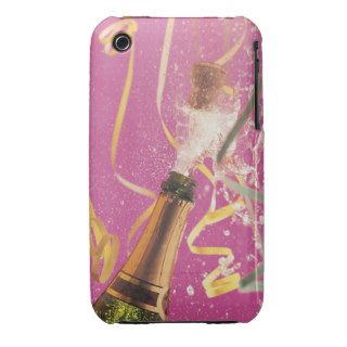 Cork popping on champagne during celebration iPhone 3 Case Mate cases