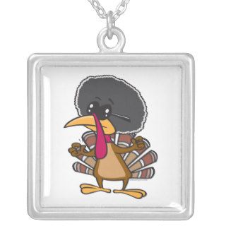 funny jive turkey cartoon necklace