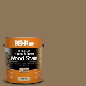 BEHR 1 gal. #SC 153 Taupe Solid Color House and Fence Wood Stain 03001