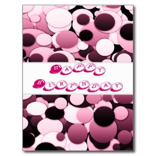 Polka dot circles postcards   customize