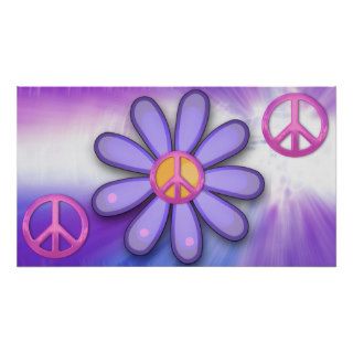 Pretty Pink Peace Sign Poster