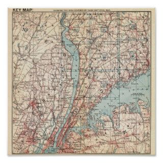 Map of Westchester County, New York Posters