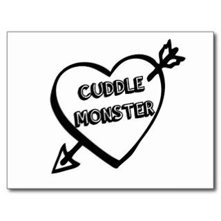 Valentine's Day Cuddle Monster Post Card