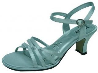 Mudd Redd Womens Strappy Sandals Silver Satin 9 Shoes