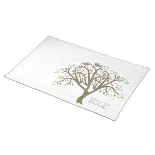 Cute Love Birds on A Tree Branch Placemats