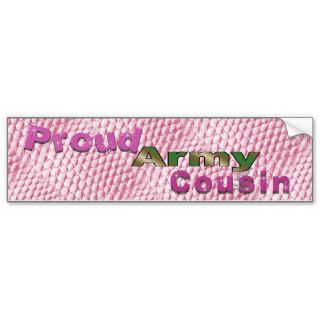 Proud Army Cousin Pink Bumper Sticker