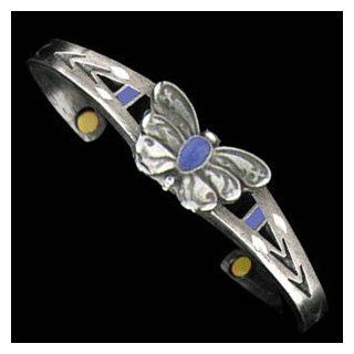 Biomagnetic Bracelets   Butterfly Cast In Lead Free Fine Pewter Use "Rare Earth" Gold Plated Magnets Sports & Outdoors