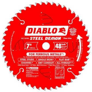 Diablo Steel Demon 7 in. x 48 Tooth 20mm Arbor Ferrous Metal Saw Blade D0748FM