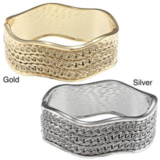 La Preciosa Wavy Triple Curb Link Design Bracelet La Preciosa Fashion Bracelets