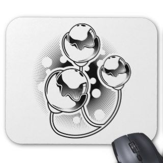 Flowered barbell tattoo design mouse pads