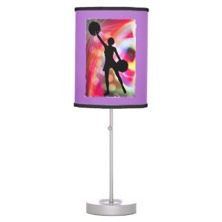 Light Rainbow Cheerleader ANY COLOR BACKGROUND Lamps