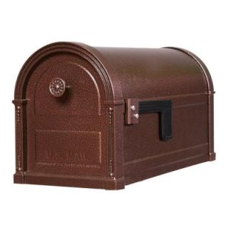 Gibraltar Mailboxes High Grove Steel Post Mount Mailbox in Copper Vein HM16LC01