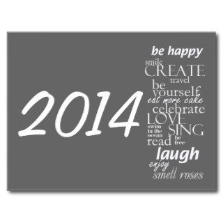 Calendar postcard 2014   inspirational words