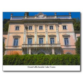 Grand villa beside Lake Como Post Cards