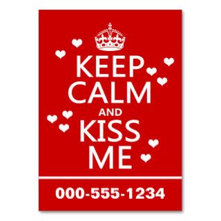 Keep Calm and Kiss Me Business Cards