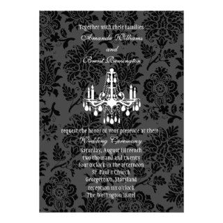 A Damask Victorian Wedding Invitation