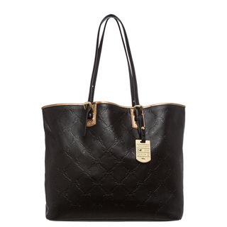 Lonchamp 'LM Cuir' Medium Black/ Goldtone Leather Tote Longchamp Designer Handbags
