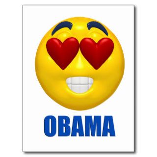 Obama Heart Smiley Face Post Cards