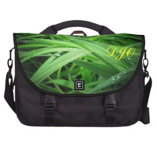 Dew on Grass Laptop Messenger Bag