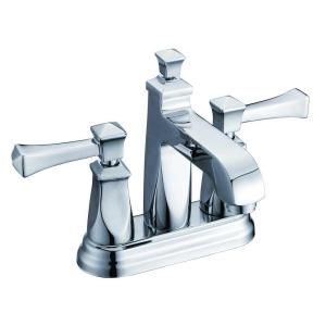 Yosemite Home Decor 4 in. Minispread 2 Handle Bathroom Faucet in Polished Chrome with Pop Up Drain YP2212 PC