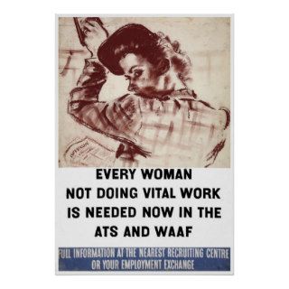 Reprint of a British WW2 Recruiting Poster