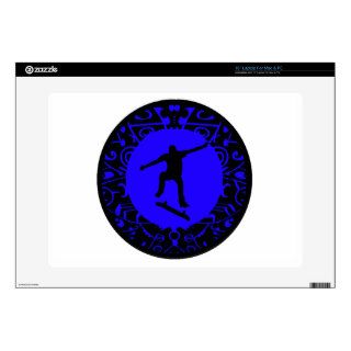 NEVER SKATE BLUES LAPTOP DECAL