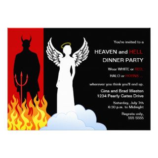 Heaven And Hell Party Invitations