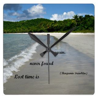 Quote Lost time is never found again. Clock