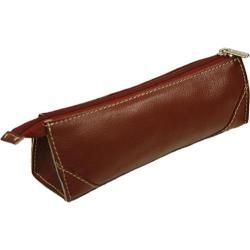 Women's Piel Leather Brush Pencil Bag 2583 Red Leather Piel Leather Makeup Cases