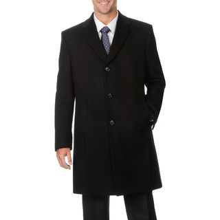 Kenneth Cole Men's Black 4 button Top Coat Kenneth Cole Coats