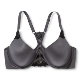 Self Expressions By Maidenform Womens T Back Demi Bra 5650   Carbon Gray 34D
