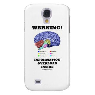 Warning Information Overload Inside (Brain Humor) Galaxy S4 Case