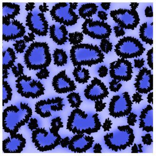 Black and Purple Blue Leopard Print Pattern. Acrylic Cut Out